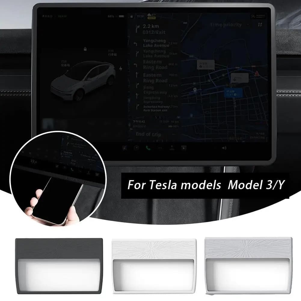 Per Tesla Model 3 Model Y 2025: Protezione Bordo Schermo in Silicone, Cornice, Copertura Paraurti e Accessori per Navigatore e Console Centrale