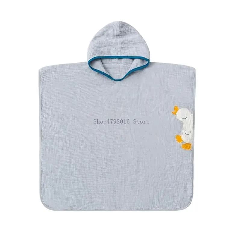 Accappatoio per bambini Asciugamano con cappuccio Asciugamano da bagno traspirante cotone Accessori per il nuoto del