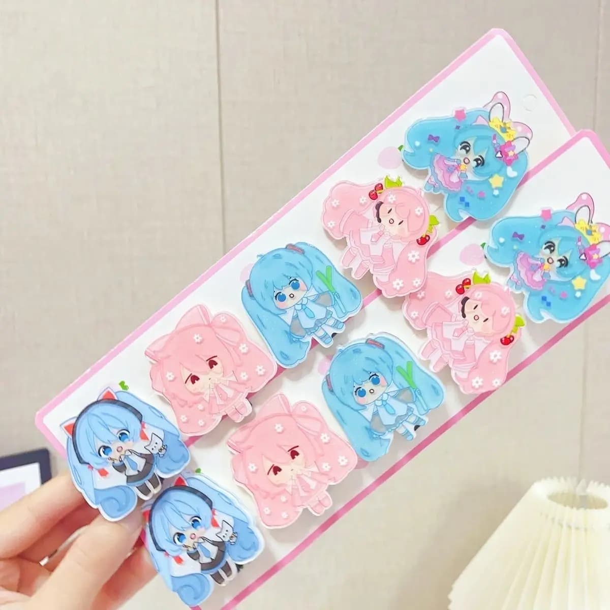 Hatsune Miku cartoon hair clip side clip cute claw clip, suitable for students, girl bangs accessory, gift for friends