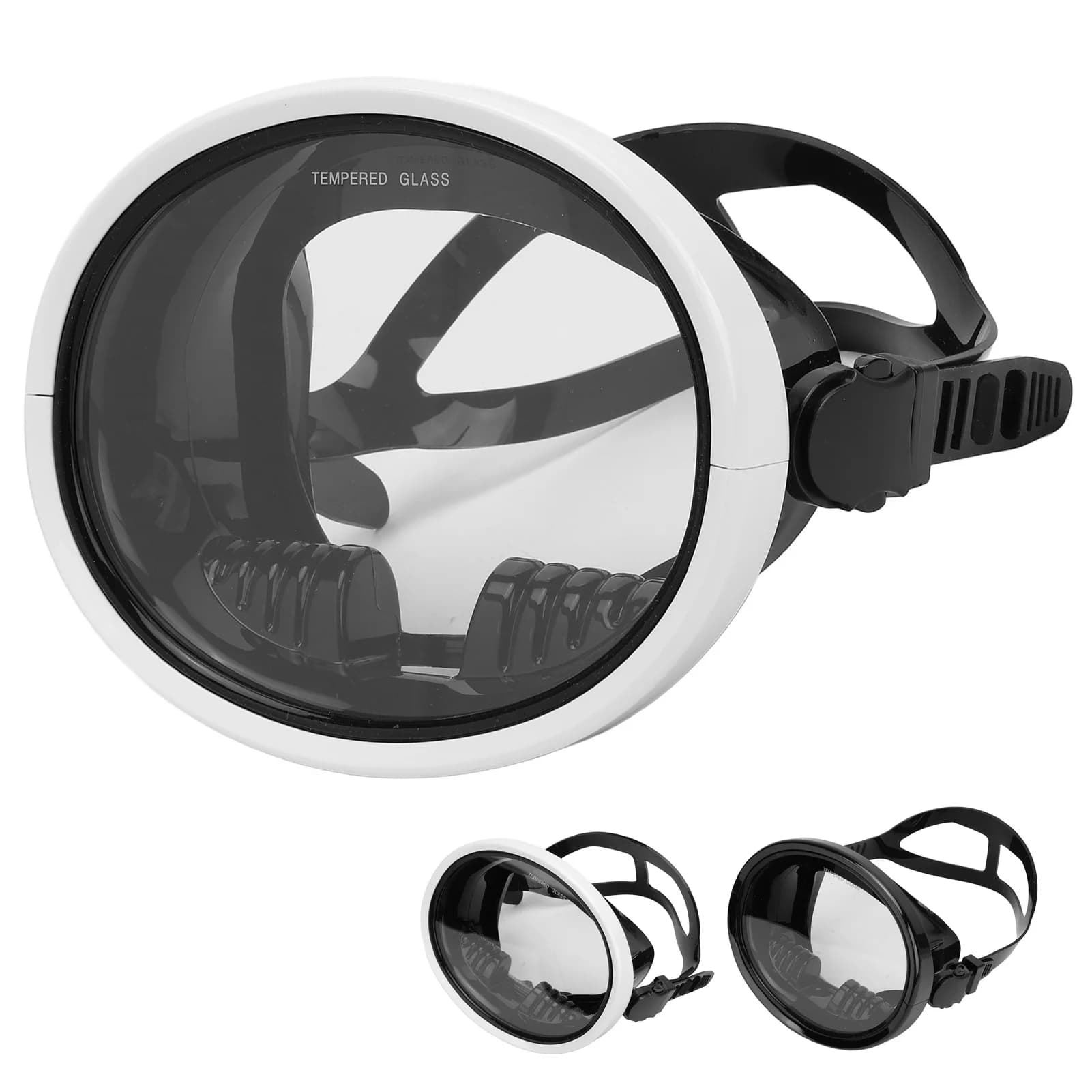Occhialini da nuoto in silicone con campo visivo panoramico a 180 gradi, impermeabili, per nuoto e immersioni, per adulti