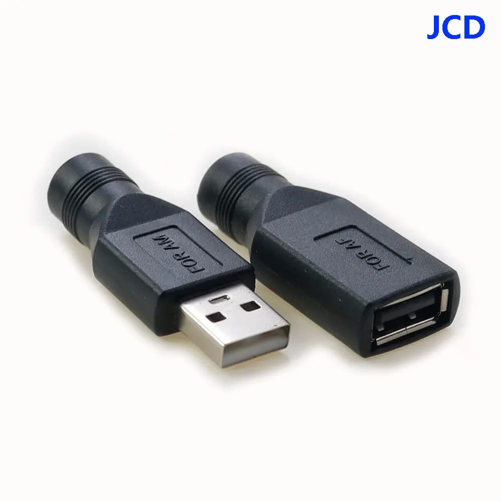 DC 5.5*2.1MM Femmina Jack A USB 2.0 Spina Maschio Martinetti 5V DC Spine di Alimentazione Adattatore del Connettore Del Computer Portatile 5.5*2.1mm Convertitore Del Computer Portatile PC FAI DA TE