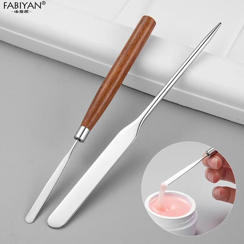 Brush Stick Stainless Steel Nail Art Shaking Rod Cream Background Mixing Tool Makeup Accessories