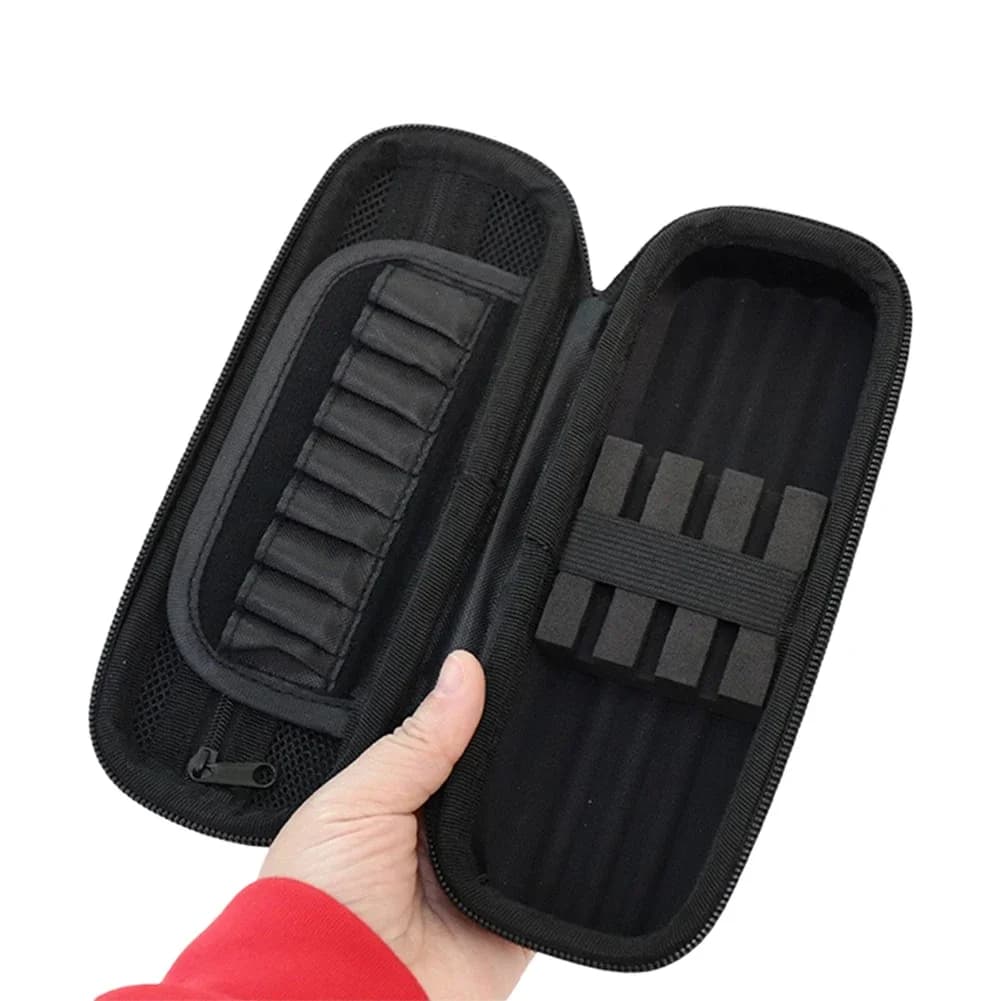 Custodia rigida in EVA per freccette con tasche in rete e elastici per un facile accesso alle alette e alle punte 8.27 x 3.35 x 1.97 pollici