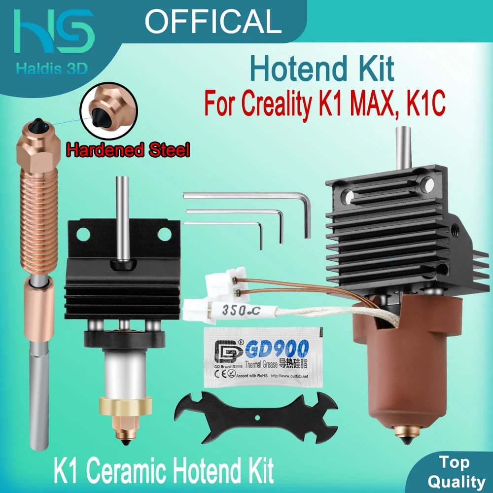 Aggiornamento Hotend Kit Per Creality K1C/K1 Max Ugello monopezzo a scambio rapido Blocco di riscaldamento in ceramica Stampa ad alto flusso Parti della stampante 3D