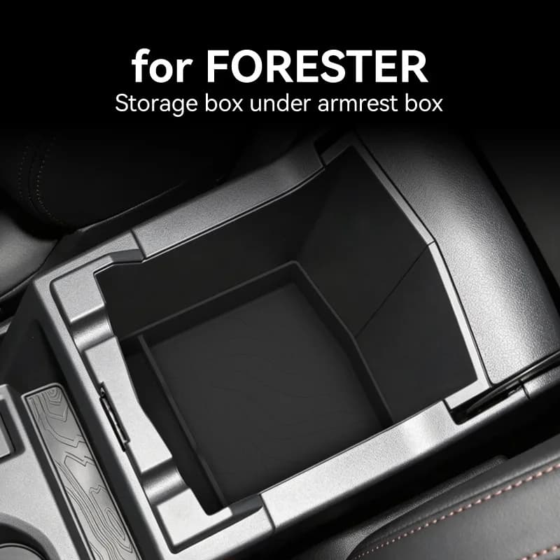 Center Console Armrest Storage Box For Subaru Forester 2026 2025 Car Interior Organizer Tray Accessories Stowing Tidying