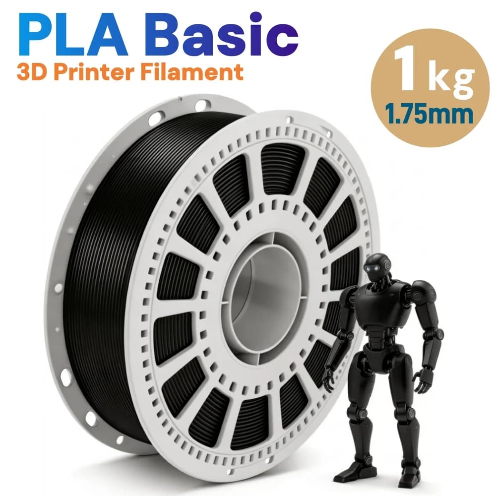 Filamento PLA 1.75mm 1KG per Stampante 3D, Filamento Base PLA per Stampa 3D, Consumabili per Stampanti 3D FDM, Conforme EU REACH