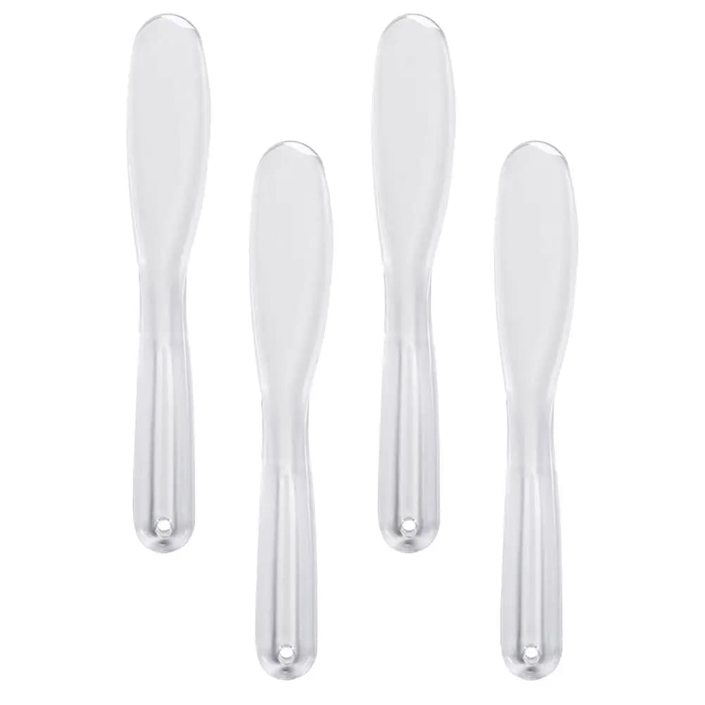 Set of 4 Spatulas for Masks, Exquisite Processing, Plastic Spatulas for Application of Creams and Lotions for Face and Body
