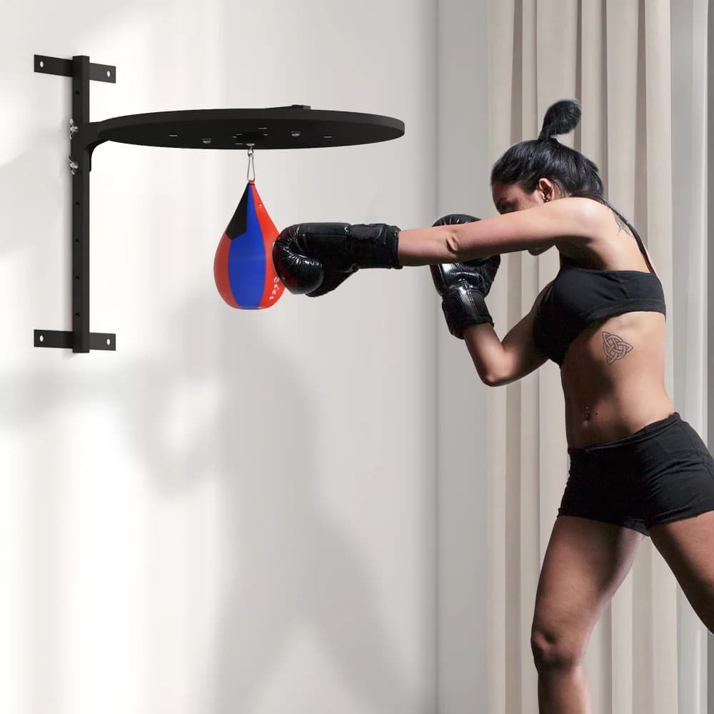 Ye Soozier Adjustable Speed Bag Platform, Wall-Mounted Punching Bag with 360-Degree Swivel for Home Fitness