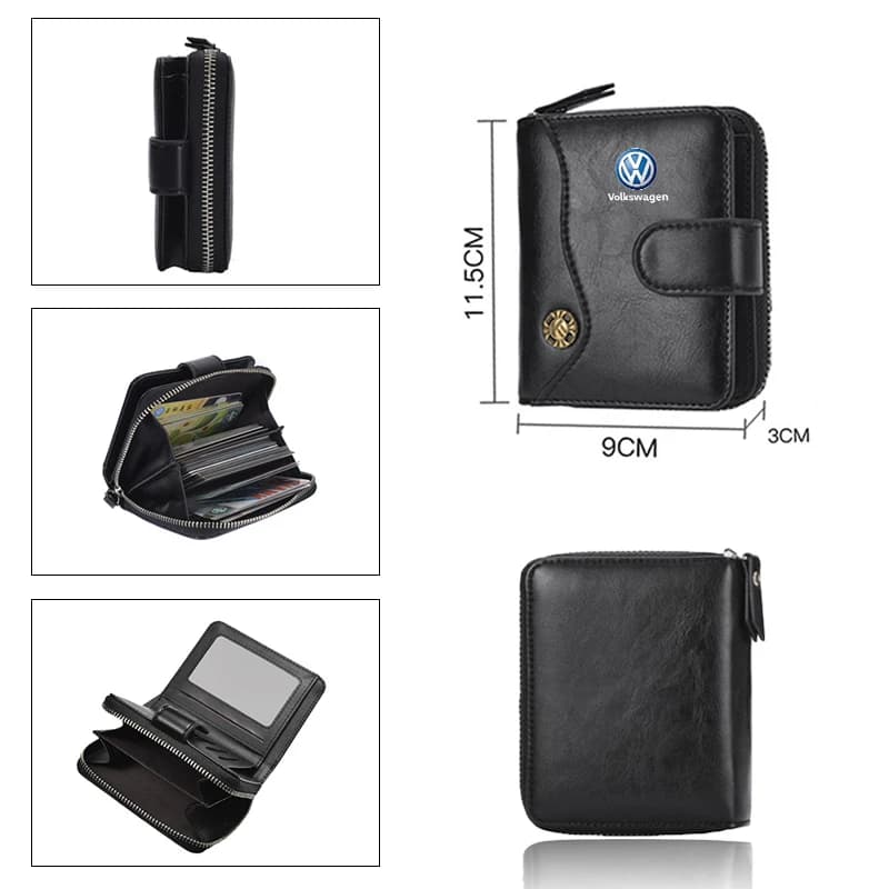 Leather Car Driver's License ID Card Bank Card Wallet For VW Volkswagen Sagitar Phideon Touareg Passat B8 Tiguan Car Accessories