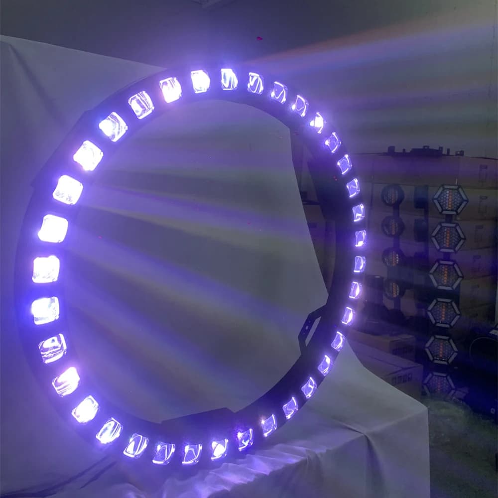 100CM Led Ring Circle DMX Stage Cinetic Led Effect Light Lifting Band with 3 pcs Lifting Machines For DJ Bar Concerts Show