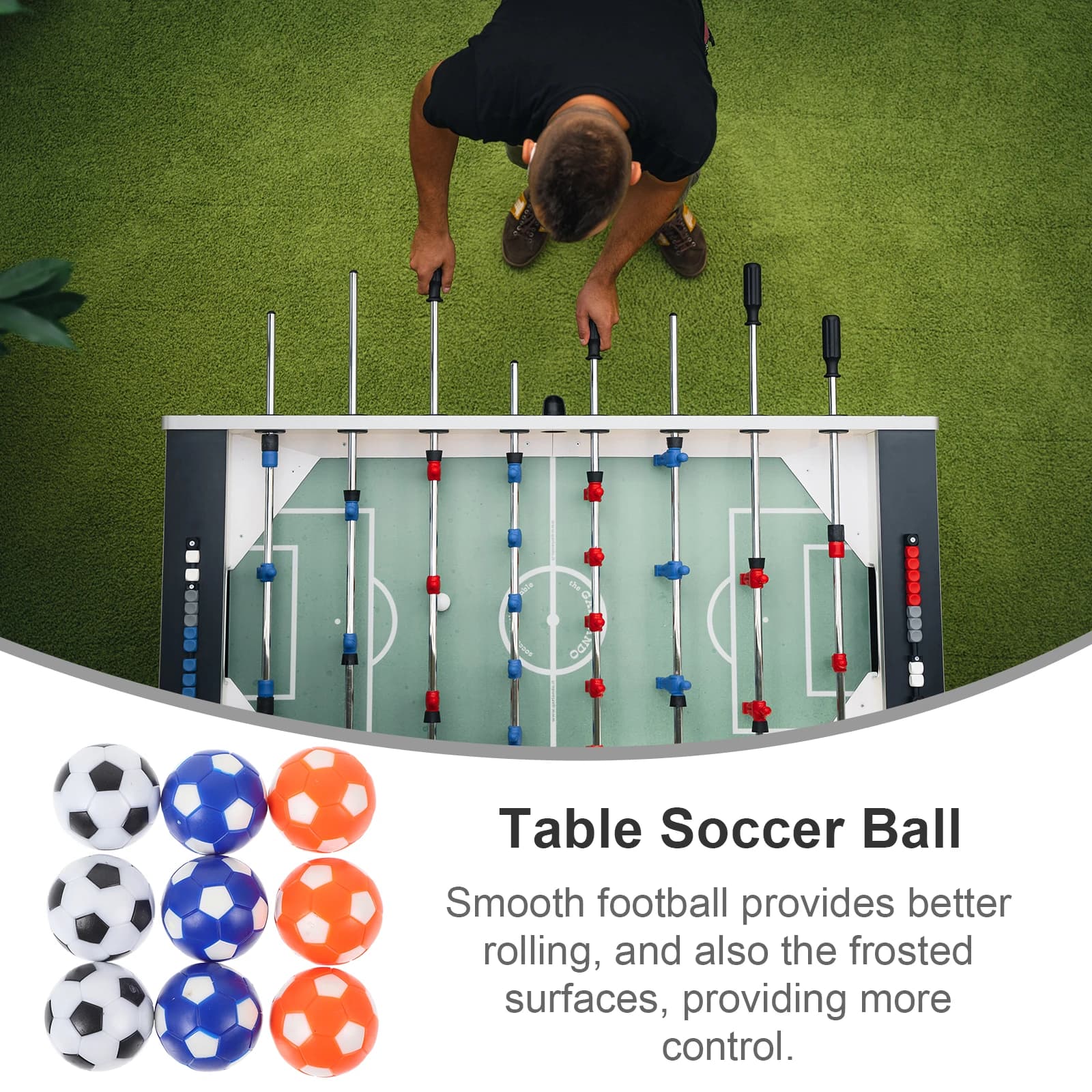 9 pezzi 28mm mini palloni da biliardino colorati accessori da gioco di calcio per bambini materiale HIPS sostituzioni di calcio da scrivania