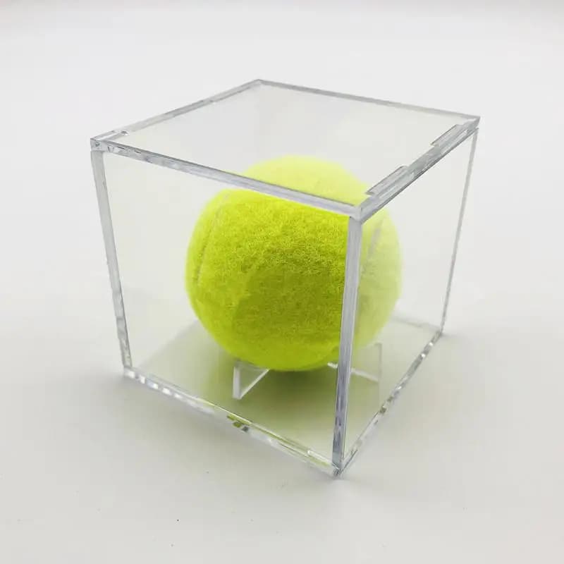 Acrylic Box for Baseball Balls 80*80*80 Transparent, Container for Collection and Exhibition of Golf Balls