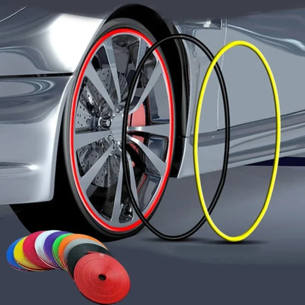 8M Universal Car Wheel Cover Strip Protector Wheel Cover Car Wheel Wall decal Car Wheel Covers Car Styling Care Covers
