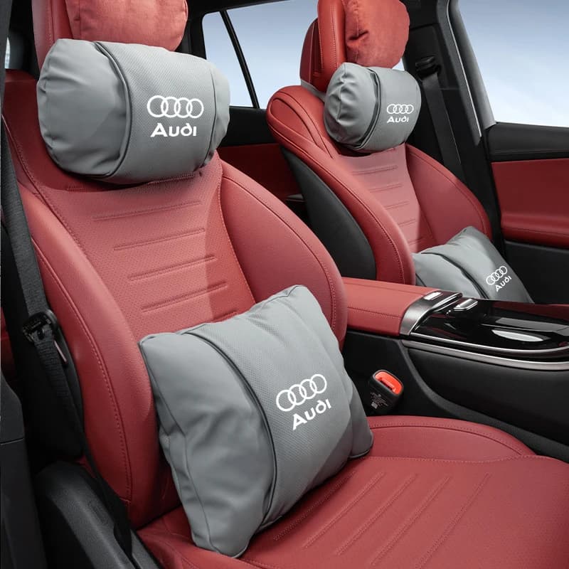 Poggiatesta per auto Supporto lombare Cuscino Memory Foam Cuscino per il collo Accessori per auto per Audi Quattro A1 A3 A4 A5 A6 A7 A8 Q2 Q3 Q5 Q7 Q8
