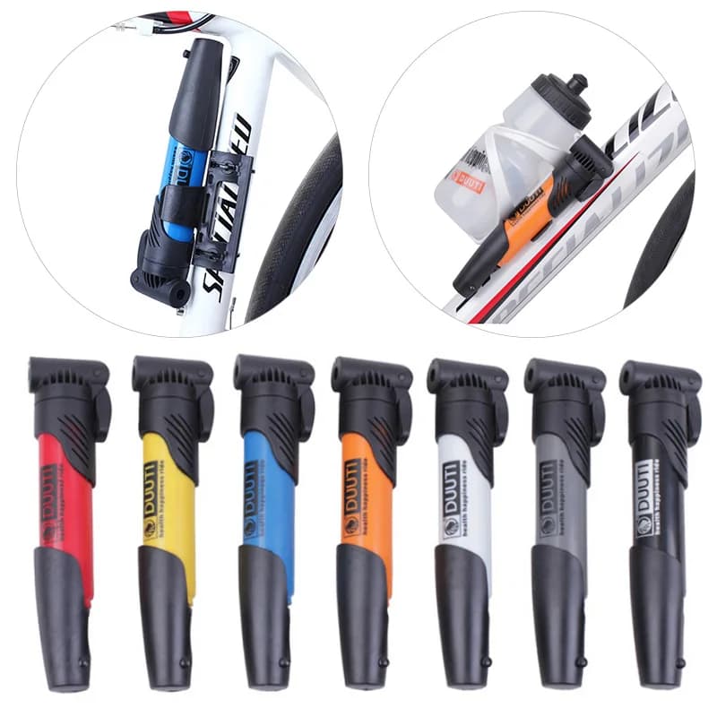 Mini pompa d'aria portatile per bicicletta in plastica ad alta resistenza Gonfiatore per pneumatici per bici Accessori super leggeri Pompa da ciclismo per bici da strada MTB
