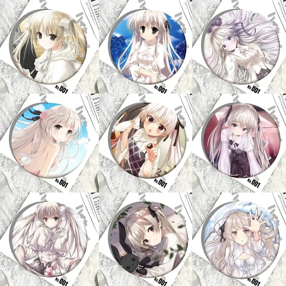 Anime Yosuga No Sora Kasugano Sora Round Badge Creative Brooch Clothing Backpack Accessories Lapel Pin