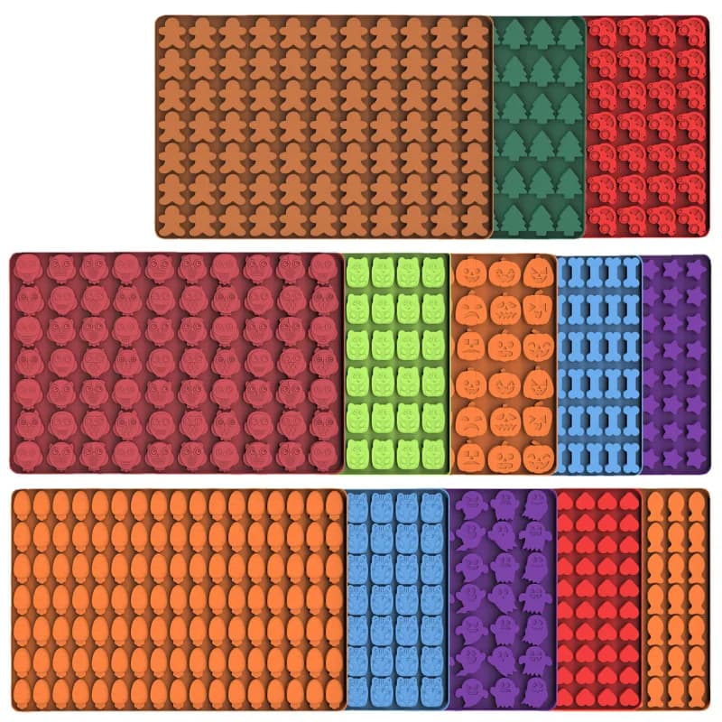 Stampo in silicone per biscotti animali multicavità, cuore fai da te, stella, gelatina di cioccolato, caramelle, creatore di snack per cani, vassoio per cubetti di ghiaccio, regali