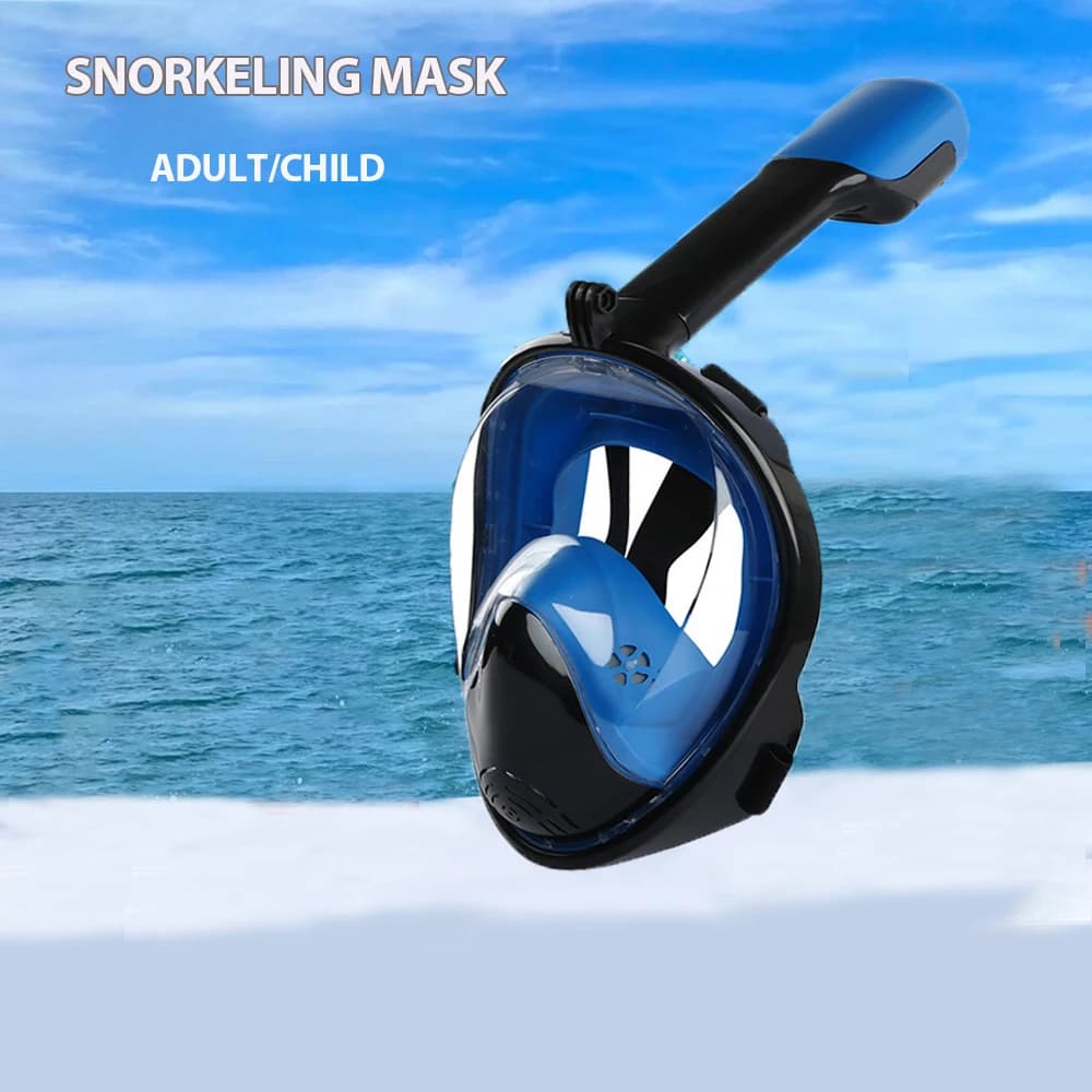 Bambini Adulti Snorkeling subacqueo Full Face Bambini Maschera da nuoto Set Maschere respiratorie per immersioni subacquee Anti Fog Respirazione sicura