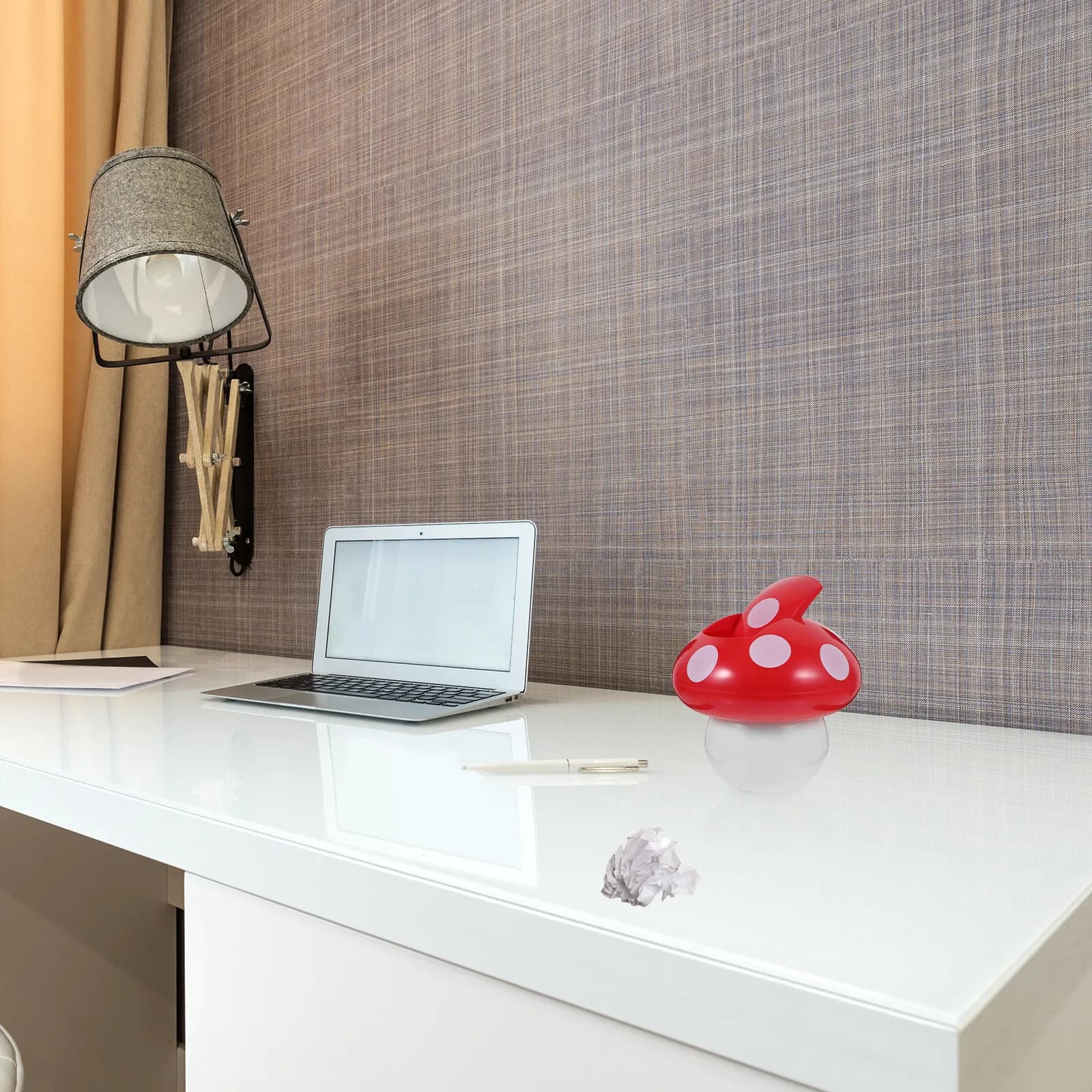 Mini Cestino da Scrivania a Forma di Fungo, Contenitore per Rifiuti per Interni, Ufficio, Camera da Letto, Salvaspazio, Cestino per Rifiuti