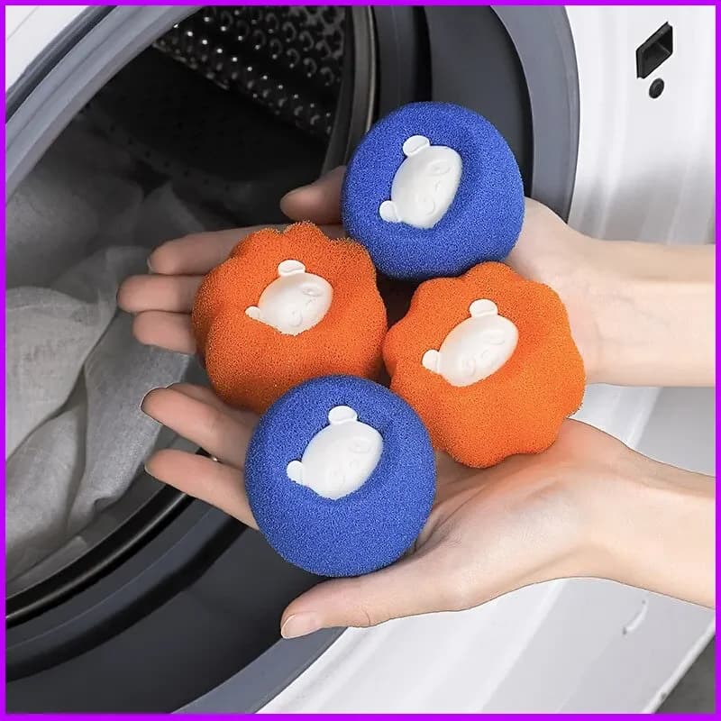 Pet Hair Remover Laundry Balls Sponge Cleaning Ball Reusable Washing Machine Filter For Cat Hair Household Pet Fur Lint Catcher