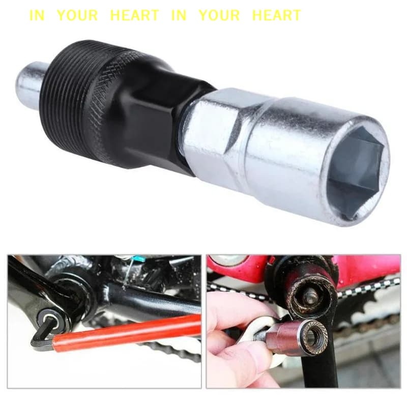 【X】Practical Bicycle Bikes Crank Wheel Extractor Bottom Bracket Cycling Crankset Pedal Remover Repair Tool Silver