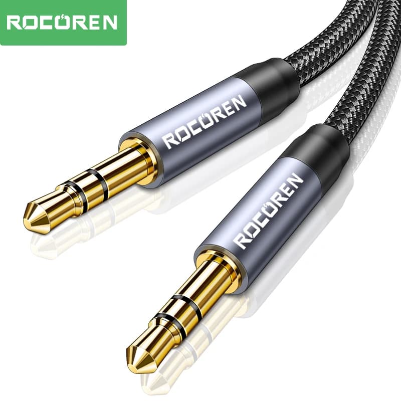Audio Cable Rocoren Jack 3.5 mm Aux Male-Skule Cable for Phone Car Speaker MP3 Computer Jack 3.5 mm Aux 5M Cable