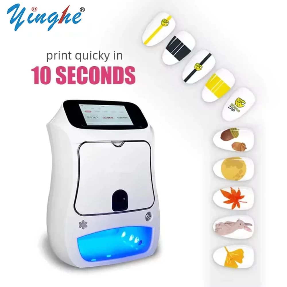 Intelligent Automatic Digital Printer for Nail Art 2026 with 3D Professional AI Touch Screen