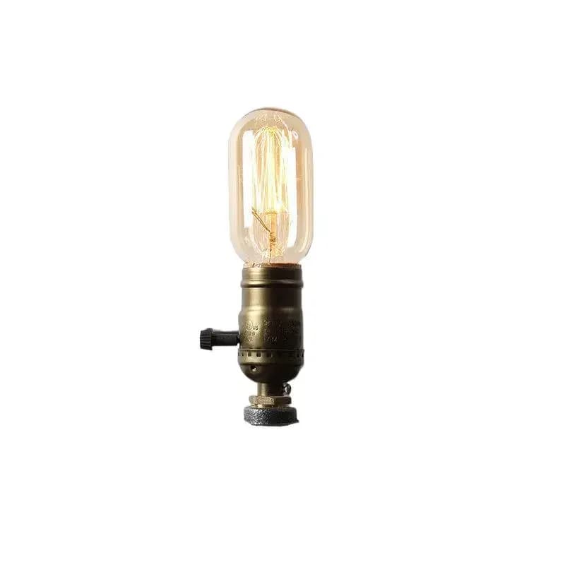 Lampada da scrivania americana in legno anticato color rame, lampada da comodino di design britannico