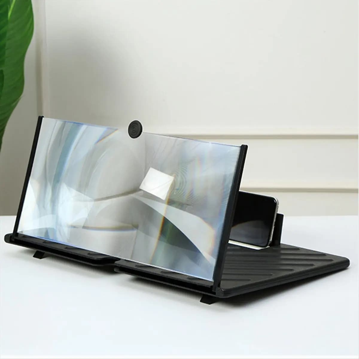 workjob 20 Inch Screen Magnifier 3D HD Phone Magnification Projector Screen Magnification Compatible with All Smartphones,Black