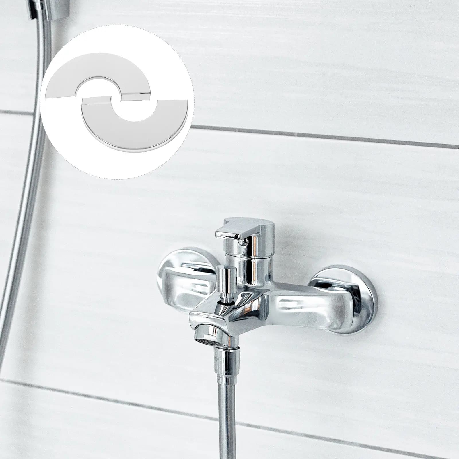 Copertura a flangia in plastica per braccio doccia, rubinetto, valvola, tubo - Decorazione e copertura per tubi dell'acqua in bagno e cucina