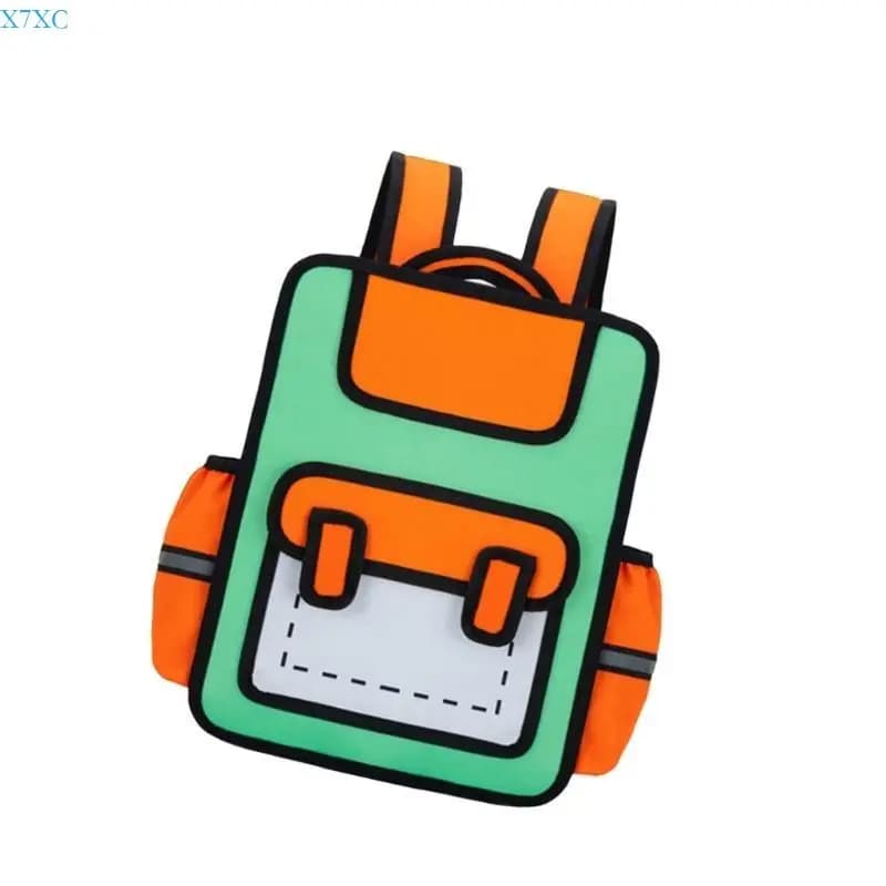 X7XC Delicato cartone animato 3D Zaino Borsa in stile anime Borse da scuola casual per studenti
