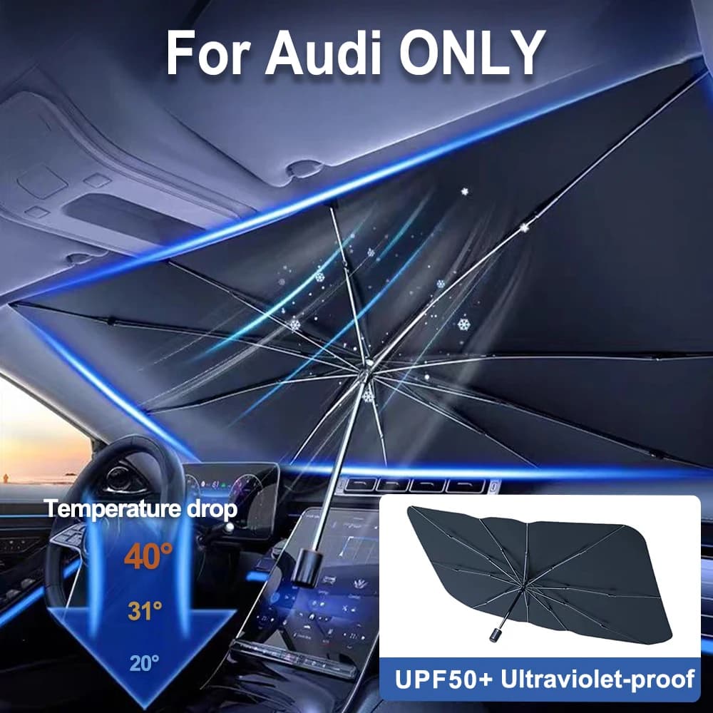 Per Audi A1 A4 A5 A7 A8 S4 S5 A6 S6 S8 Q3 Q4 Q5 Q6 Q7 Q8 SQ5 Q5L A4L A5L SQ7 SQ5 parasole per parabrezza per auto ombrello ombreggiante anteriore