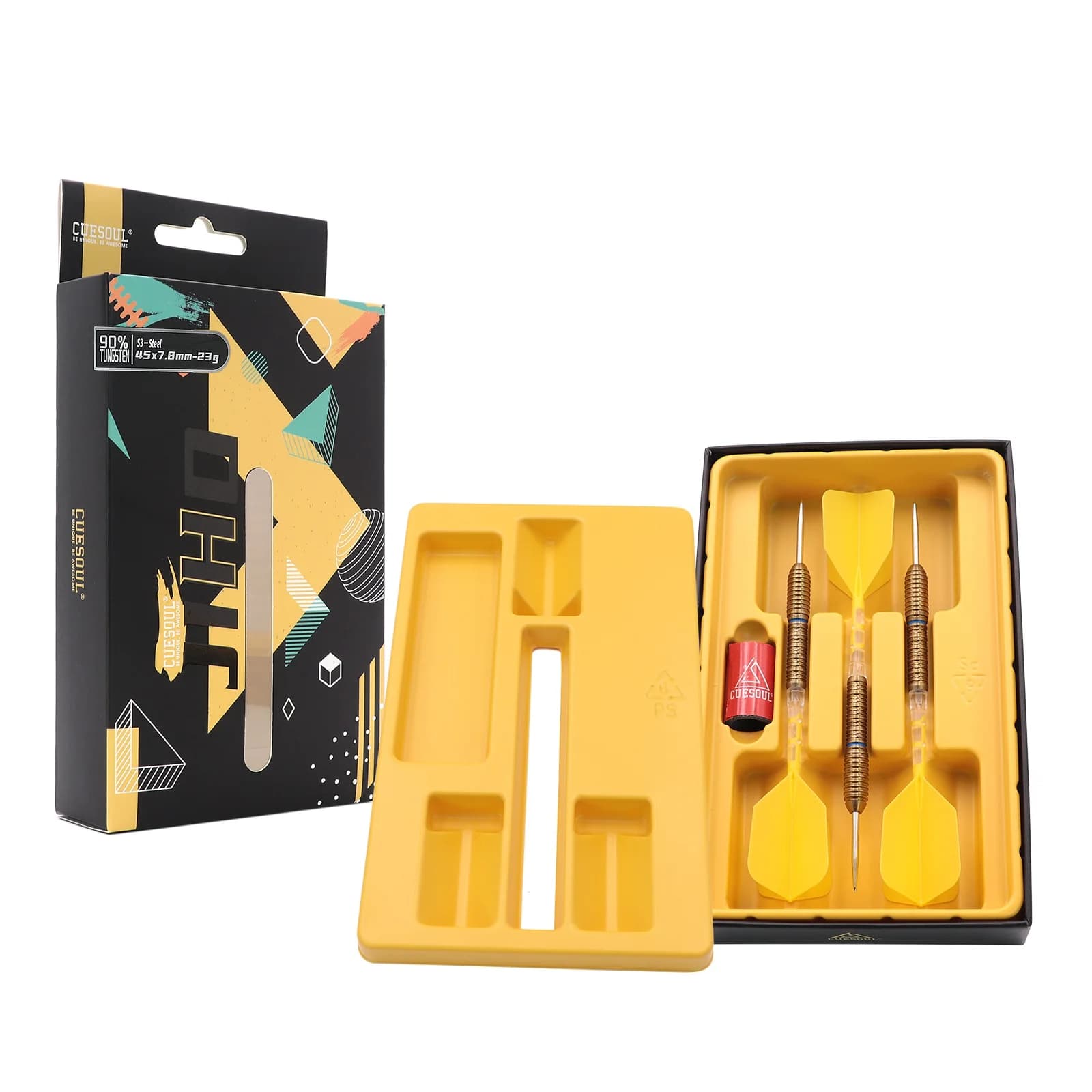 CUESOUL JIHO 21/22/23/24g punta in acciaio 90% Set di freccette in tungsteno con volo ROST T19