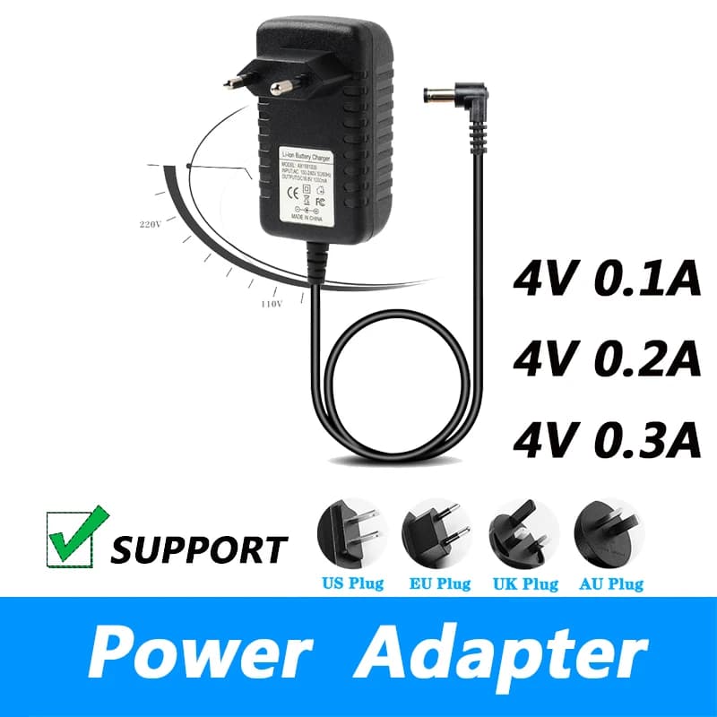 AC110-240V DC 4V 0.1A 0.2A 0.3A Universal Power Adapter Supply Charger adaptor EU US AU UK for LED Strips