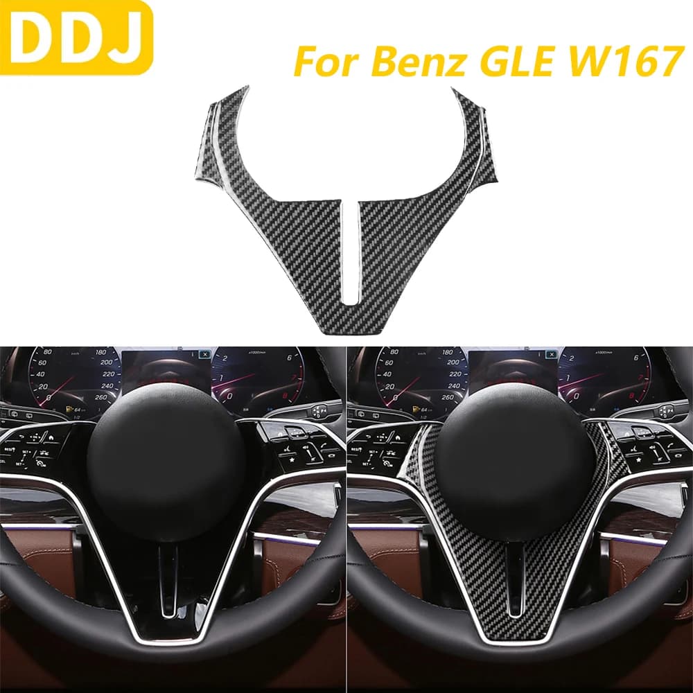 Per Mercedes-Benz W167 GLE 300 350 400 450 2019-2024 Accessori Auto In Fibra di Carbonio Volante Mento Pannello di Copertura Trim adesivo