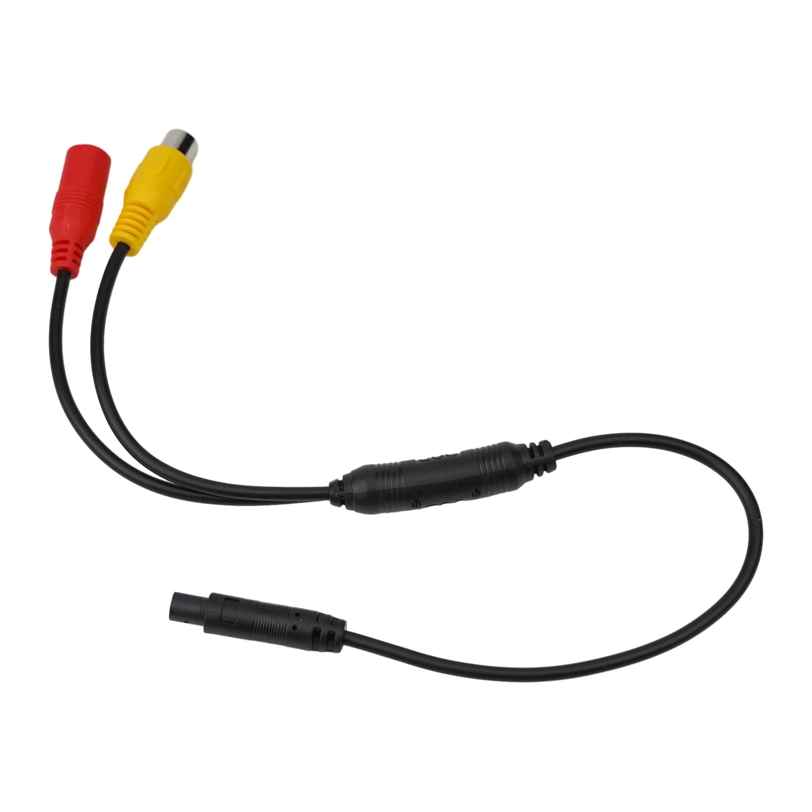 Cavo di conversione da CVBS maschio a 4 PIN femmina per auto 12V DC, 50 cm, per collegare la telecamera di retromarcia a DVR, monitor di parcheggio e specchietto retrovisore.
