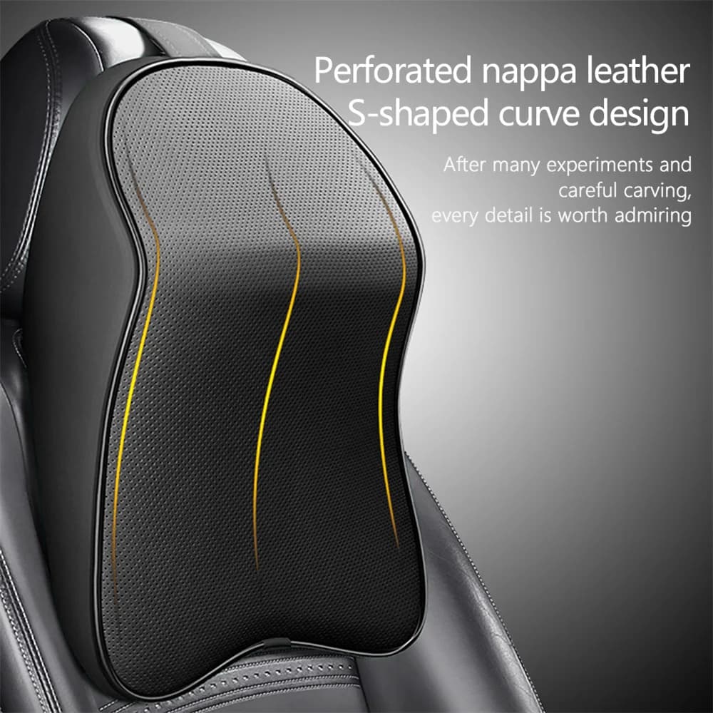 Poggiatesta in memory foam in pelle nappa 3D, poggiatesta da viaggio, cuscino antidolorifico, supporto per seggiolino auto, cuscino poggiatesta, collo automatico universale