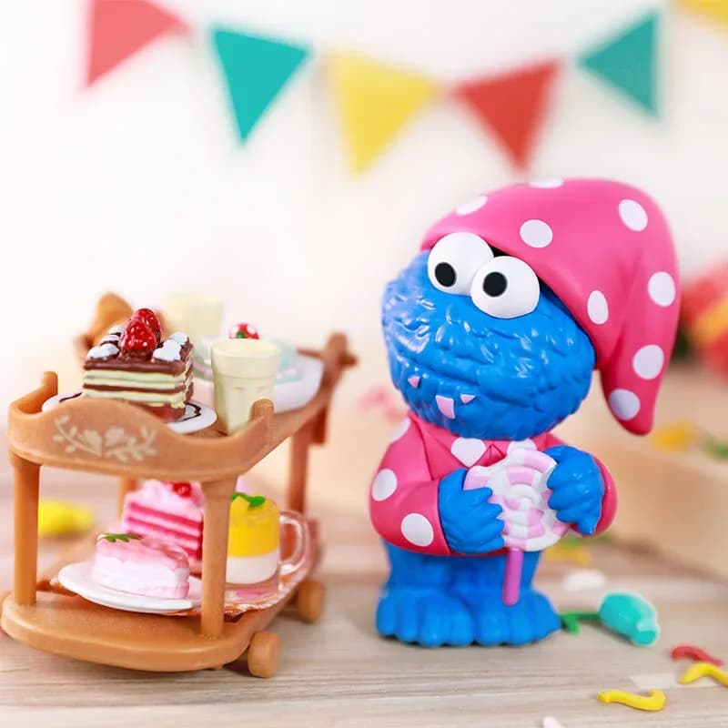 POP MART Sesame Street Party Series Blind Box Guess Bag Decorazione del desktop Modello carino Regalo Ragazza Giocattoli Anime