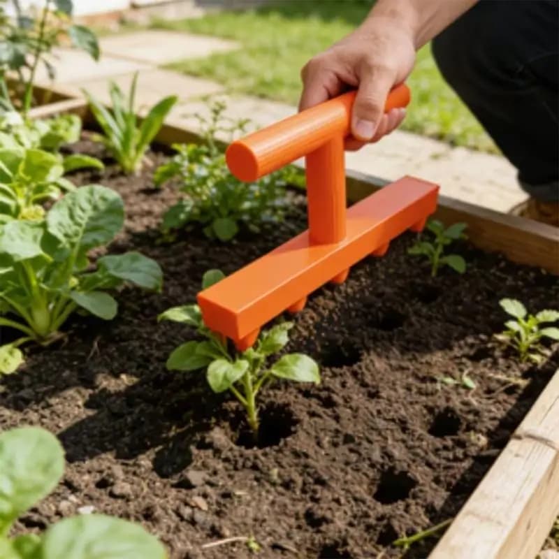 H8WB Plastic Hand Dibber Garden Seeder Fast Seedings Flower Vegetable Manual Sowing
