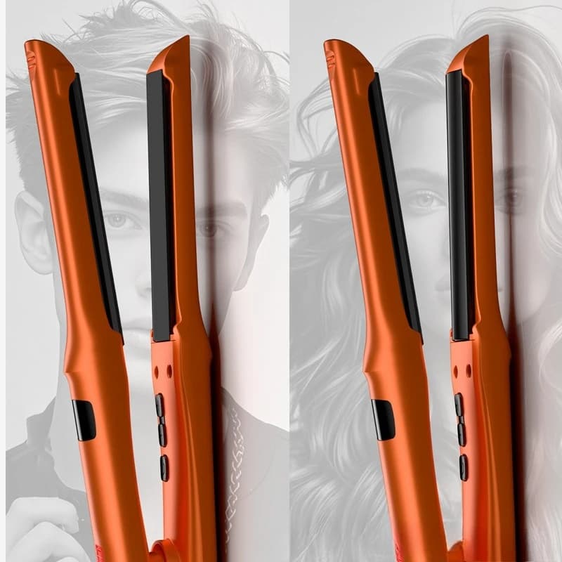 Iron curling hair for men's short hair, small stem for boys, manufactured with straight plate clip