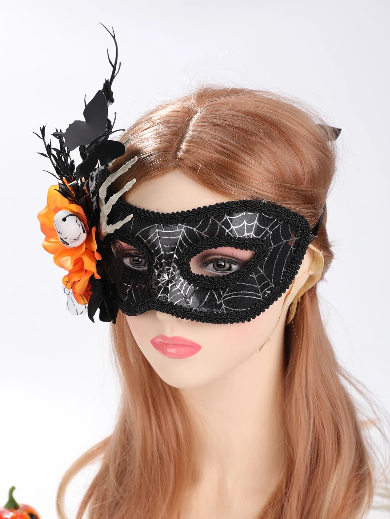 1 pezzo di maschera da ballo in maschera di Halloween, maschera da principessa veneziana femminile, maschera mezza faccia per adulti, copricapo e accessori