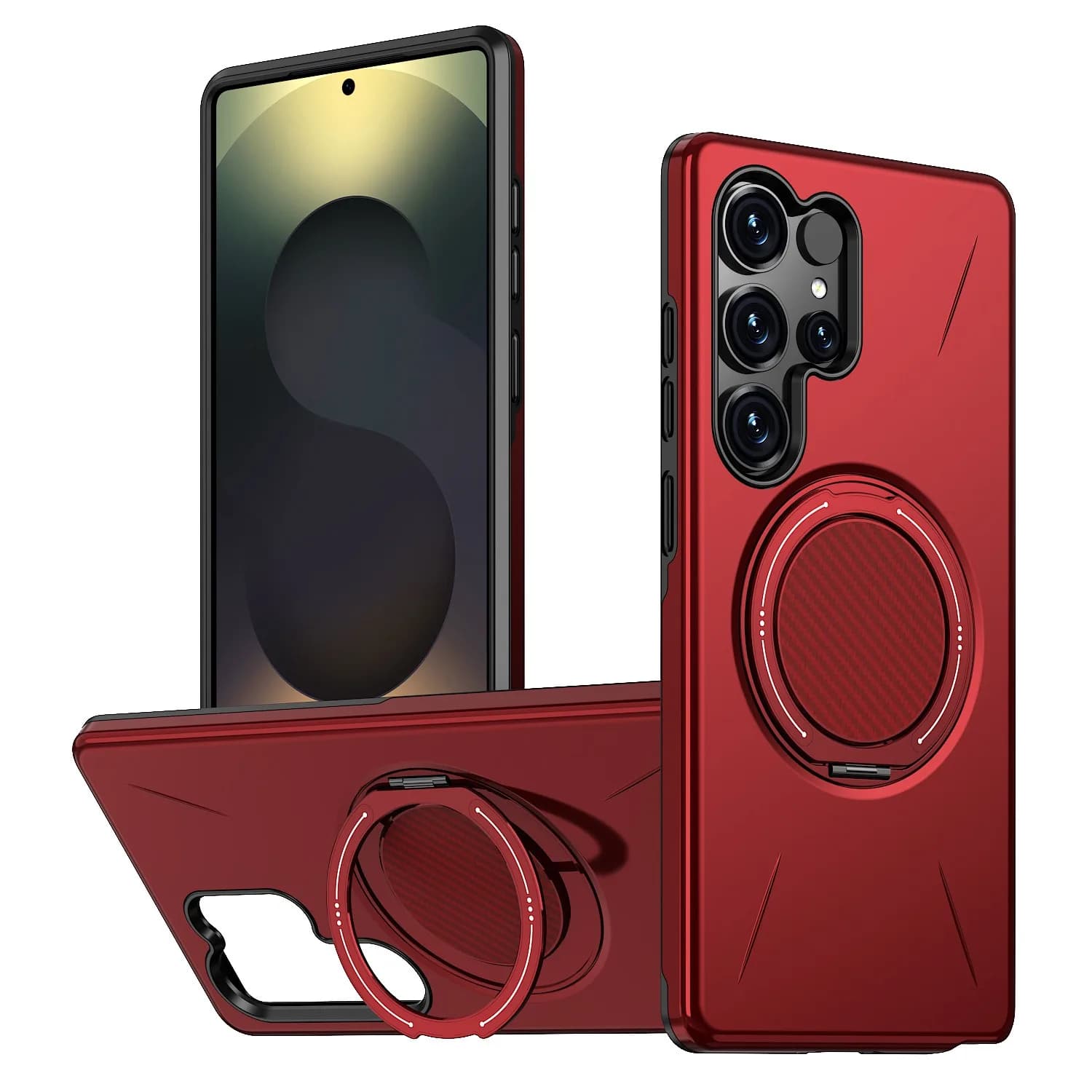 Protective Case Robusta Antiurto with Magnetic Ring and Support for Samsung Galaxy S26 S25 S24 S23 Plus Ultra FE in PC+TPU