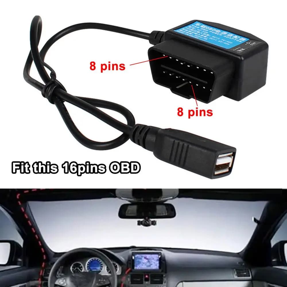 Parking monitoring 24 hours charging cable for 5V USB car 3A OBD rigid cable kit with Dash Cam DVR camera switching cable for vehicles