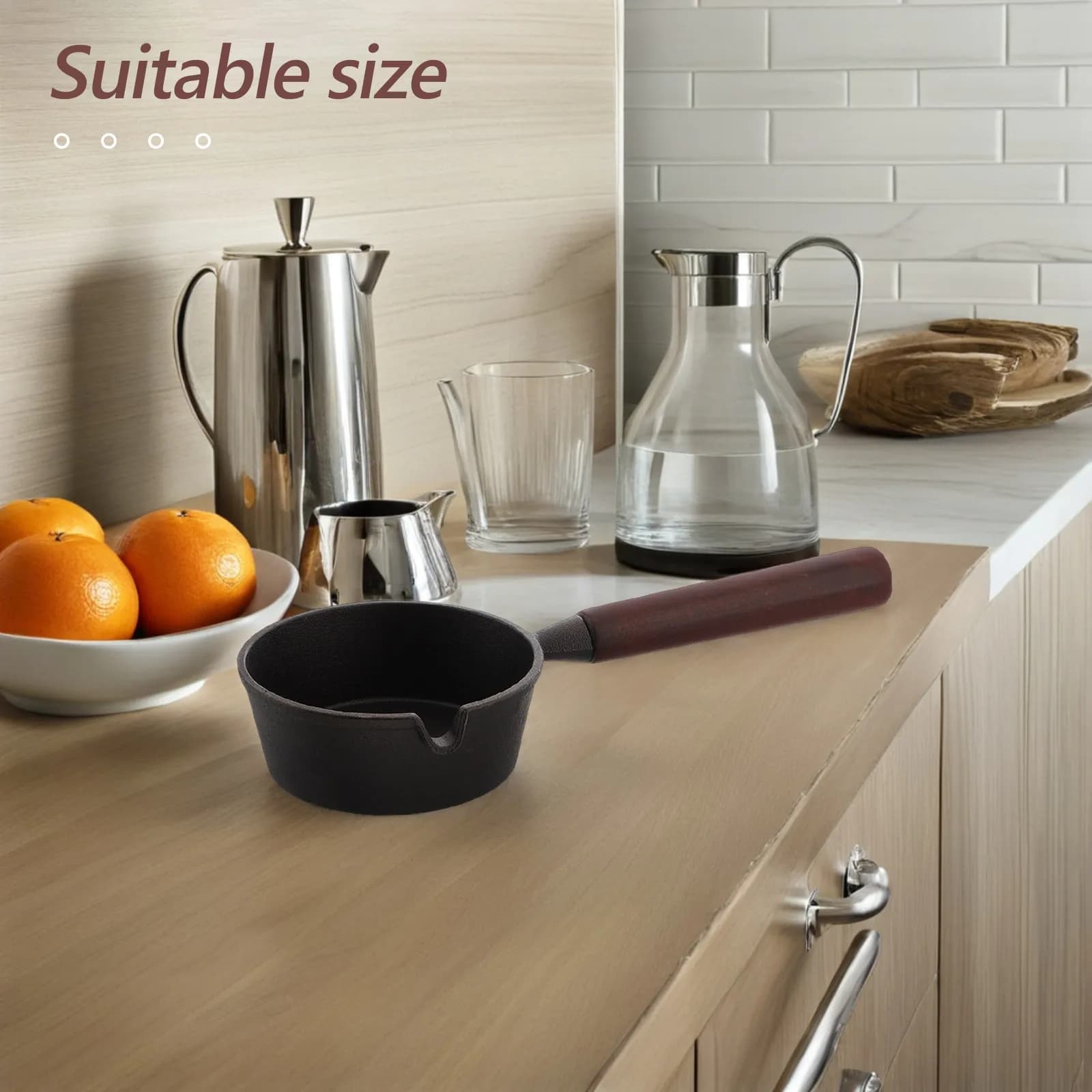 Mini Round Cast Iron Board with Egg Plate Fund, Pancake, Dissolve the Butter, Kitchen on Stove, Portable Kitchen Tools