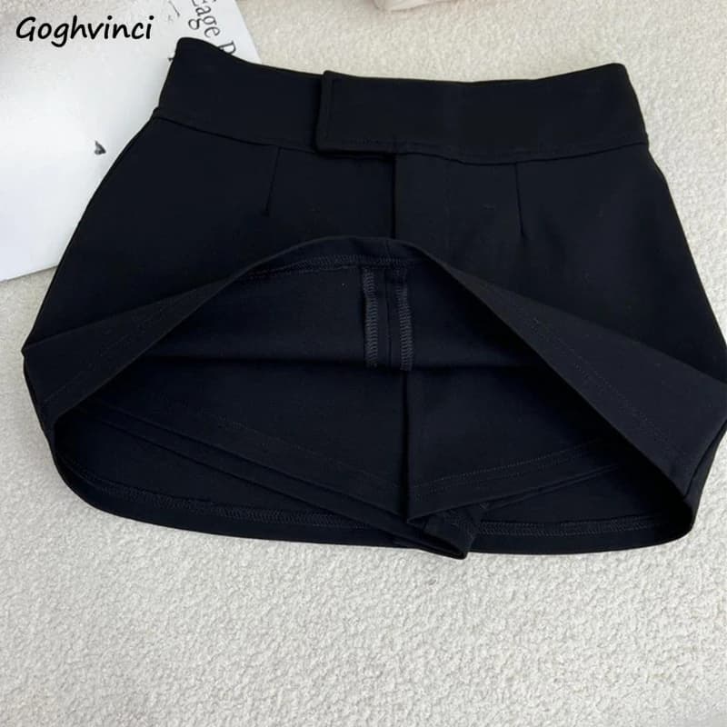 Minigonne Donna Solid Slim Skinny Girls Vita alta Gonna avvolgente sui fianchi Moda autunnale Sexy All-match Casual Semplici cerniere coreane