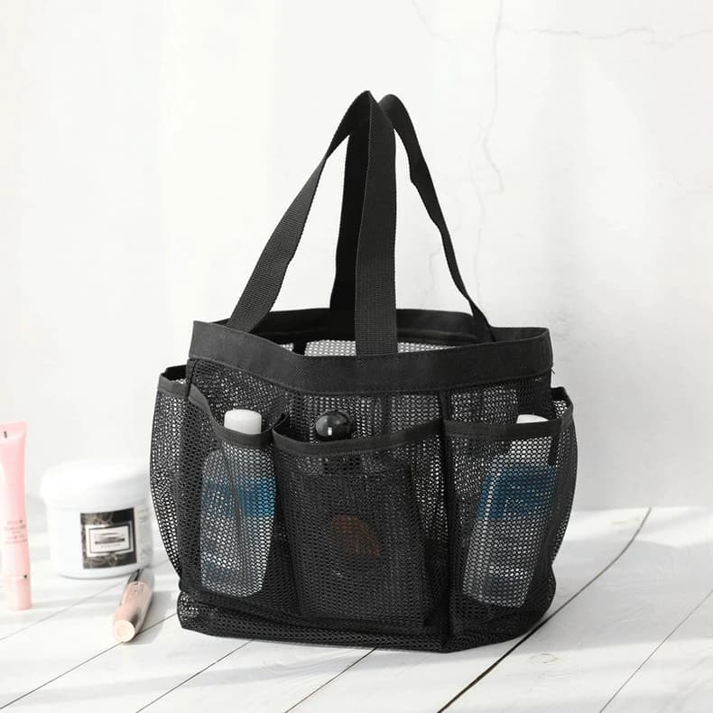 1 pcs large size travel women cosmetic bag large capacity black makeup Mesh Toiletry men's bags Wash Organizer portable case