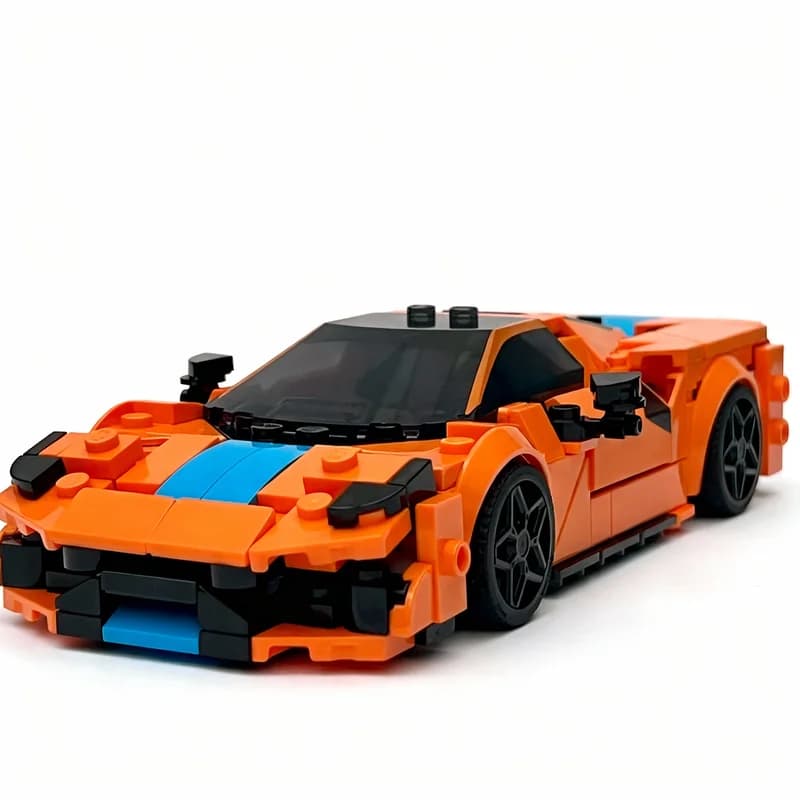 Set di Costruzioni MOC Ferrari 488 Pista da 323 Pezzi, Modello City Champions, Giocattolo Educativo Creativo, Regalo di Natale