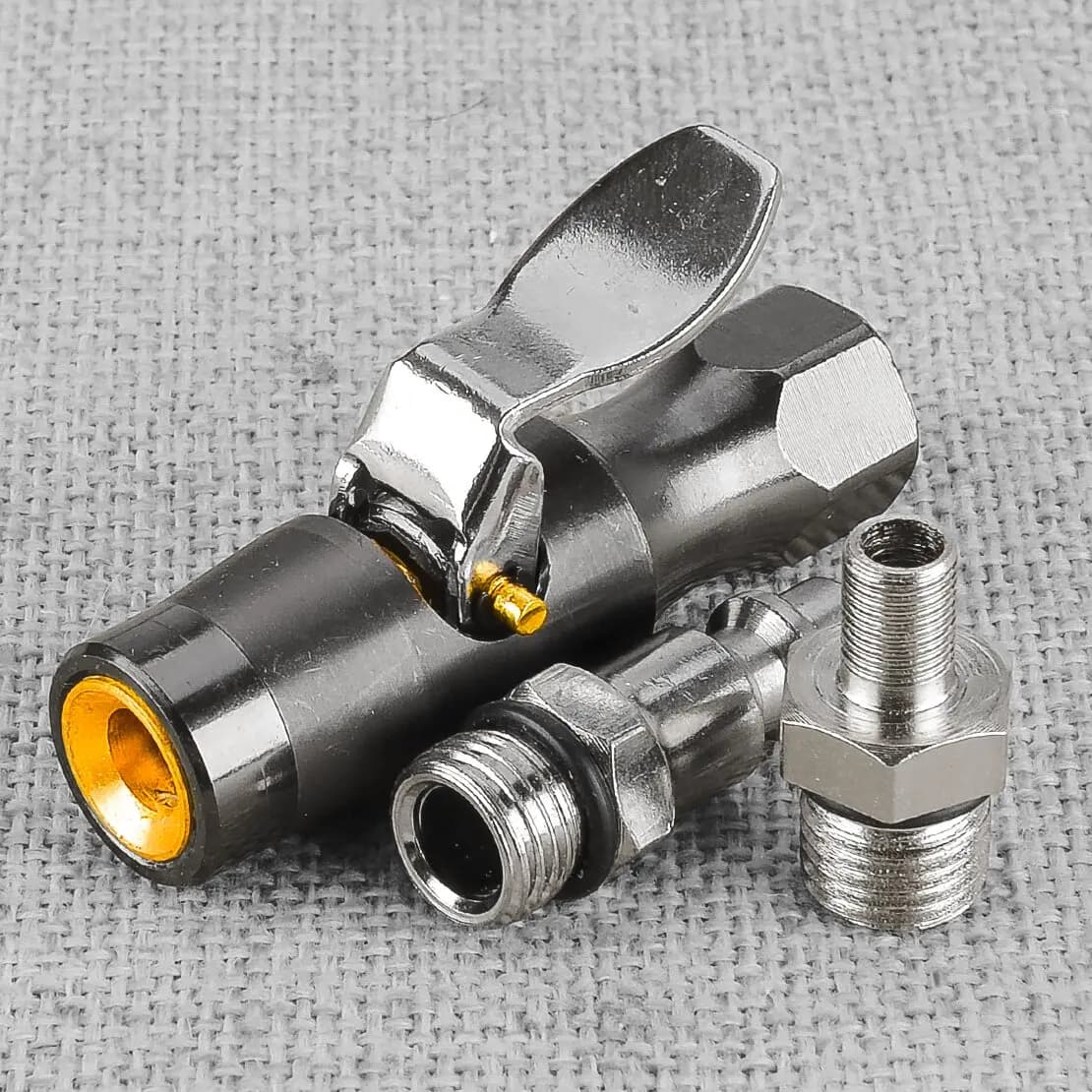 Kit adattatore con attacco rapido per gonfiaggio pneumatici normalmente chiuso da 200 PSI, con attacco femmina NPT da 1/4 di pollice, compatibile con valvole Schrader