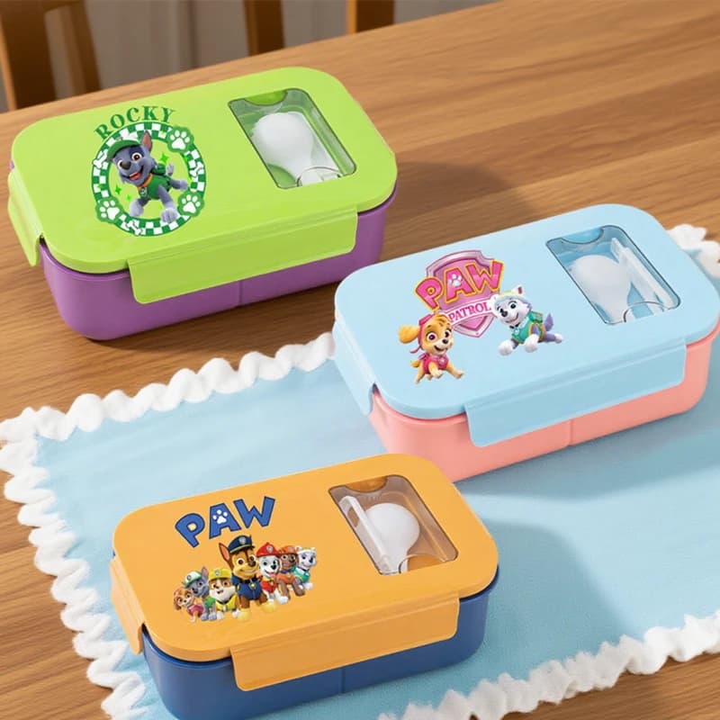 Portapranzo Paw Patrol per Bambini, Adatto al Microonde, Scatola Bento con Chase e Skye, Contenitore per Alimenti Portatile alla Moda