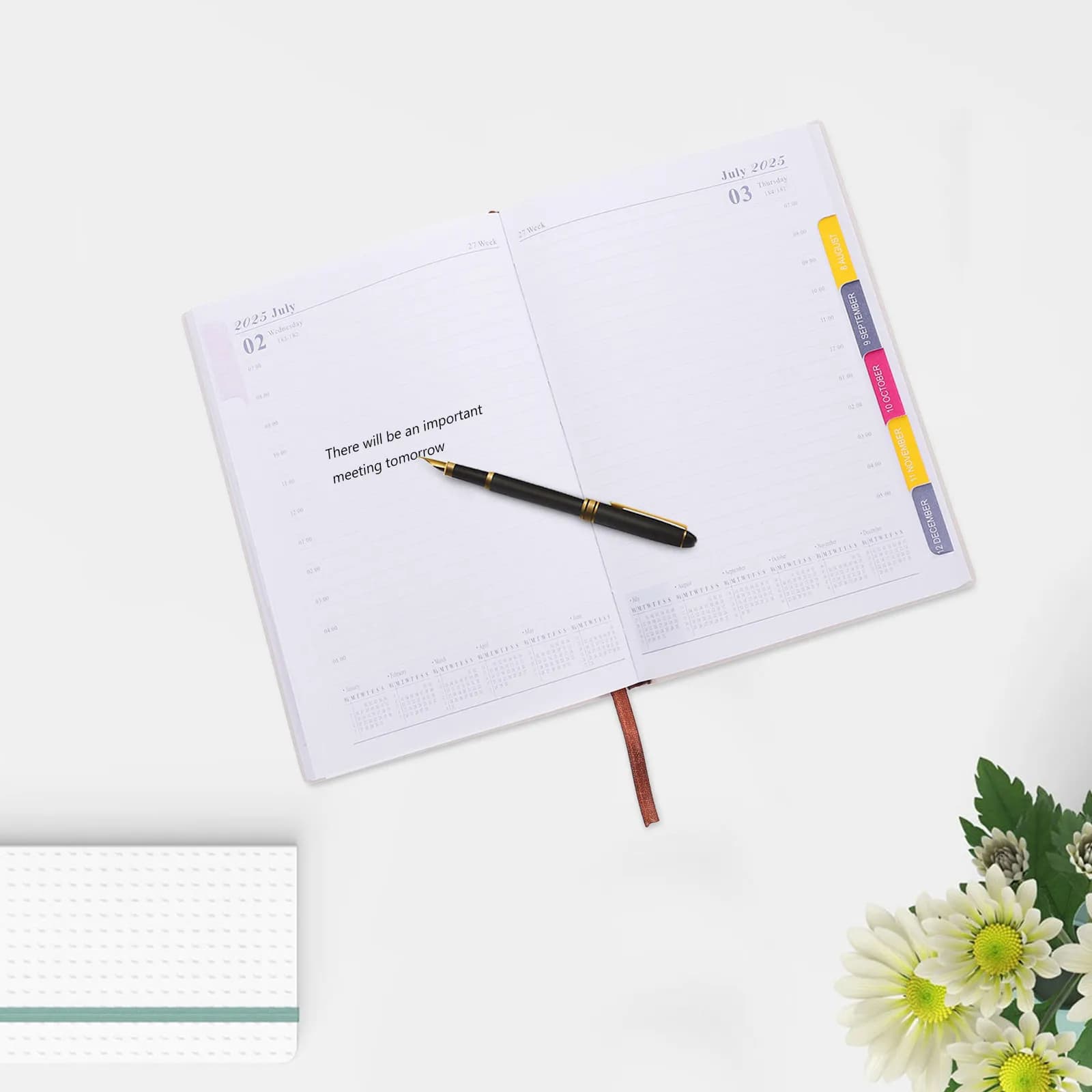 Agenda Domestica 2025, Pianificatore Accademico Formato A5, Planner Giornaliero Portatile, Organizer Mensile